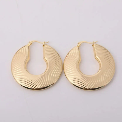 Titanium Earrings Mirror Geometry Hollow-Jewearrings