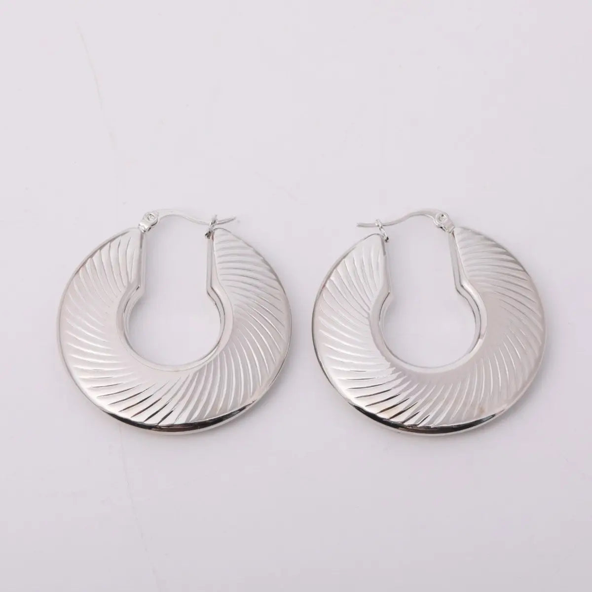 Titanium Earrings Mirror Geometry Hollow-Jewearrings