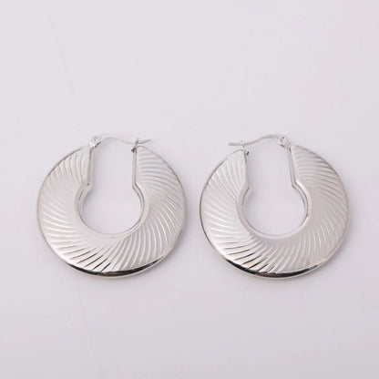 Titanium Earrings Mirror Geometry Hollow-Jewearrings