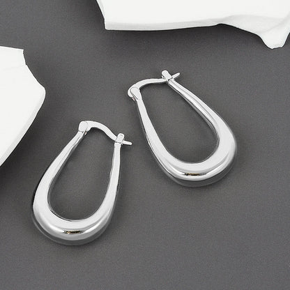 Titanium Earrings Moon Curved Simple Temptation-Jewearrings