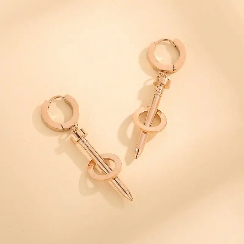 Titanium Earrings New Nail Light Luxury-Jewearrings