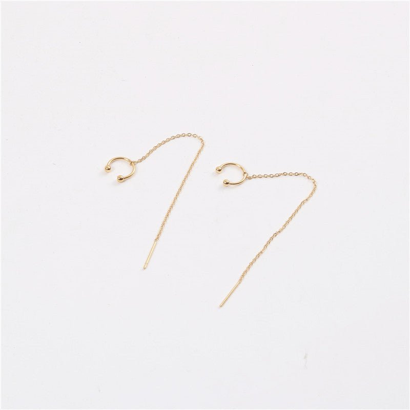 Titanium Earrings One Piece-Jewearrings