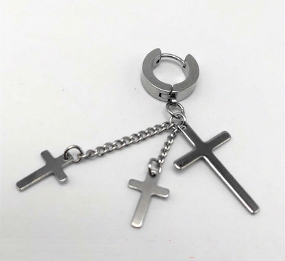 Titanium Earrings Personality Cross-Jewearrings