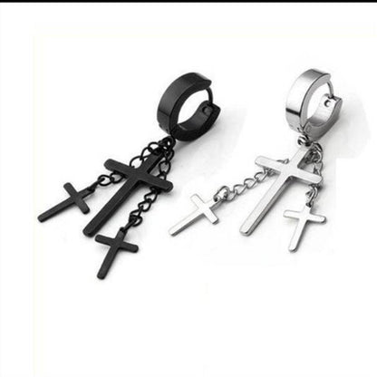 Titanium Earrings Personality Cross-Jewearrings