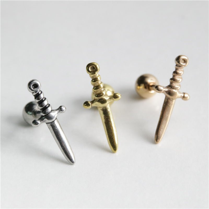 Titanium Earrings Personality Dagger Earrings-Jewearrings