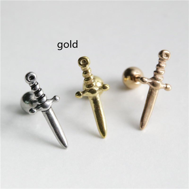 Titanium Earrings Personality Dagger Earrings-Jewearrings