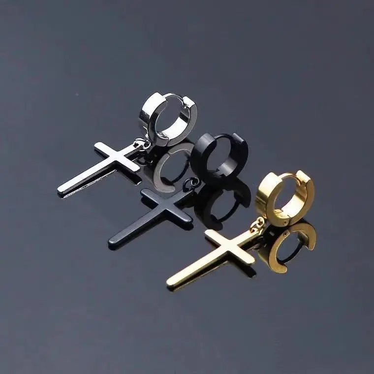 Titanium Earrings Punk Stud Earrings-Jewearrings