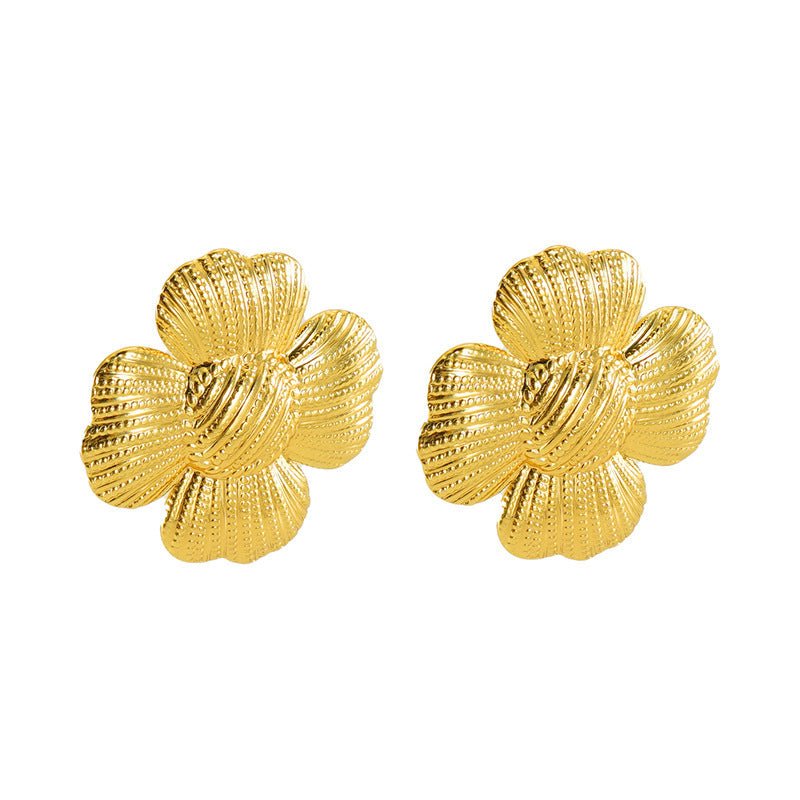 Titanium Earrings Retro Flower-Jewearrings