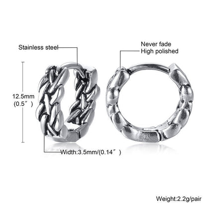 Titanium Earrings Retro Men-Jewearrings