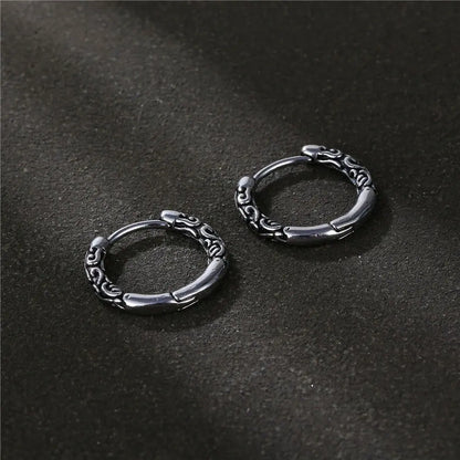 Titanium Earrings Retro Men's Earrings-Jewearrings