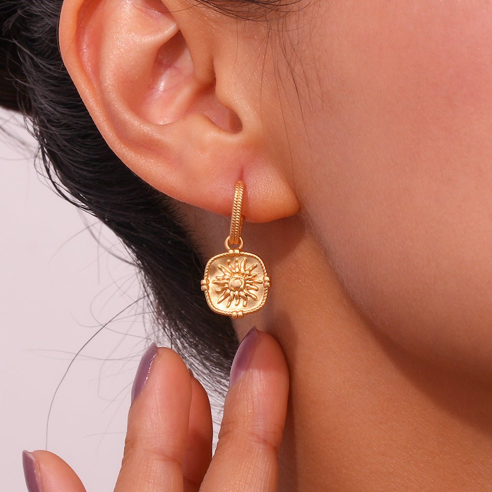 Titanium Earrings Retro Style-Jewearrings