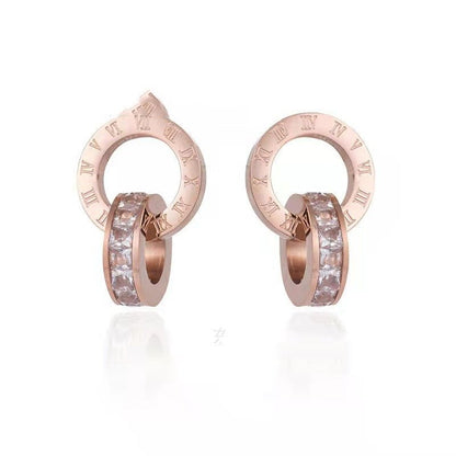 Titanium Earrings Ring Earrings-Jewearrings