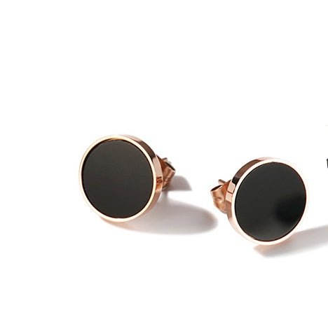 Titanium Earrings - Rose Gold Stud Earrings-Jewearrings