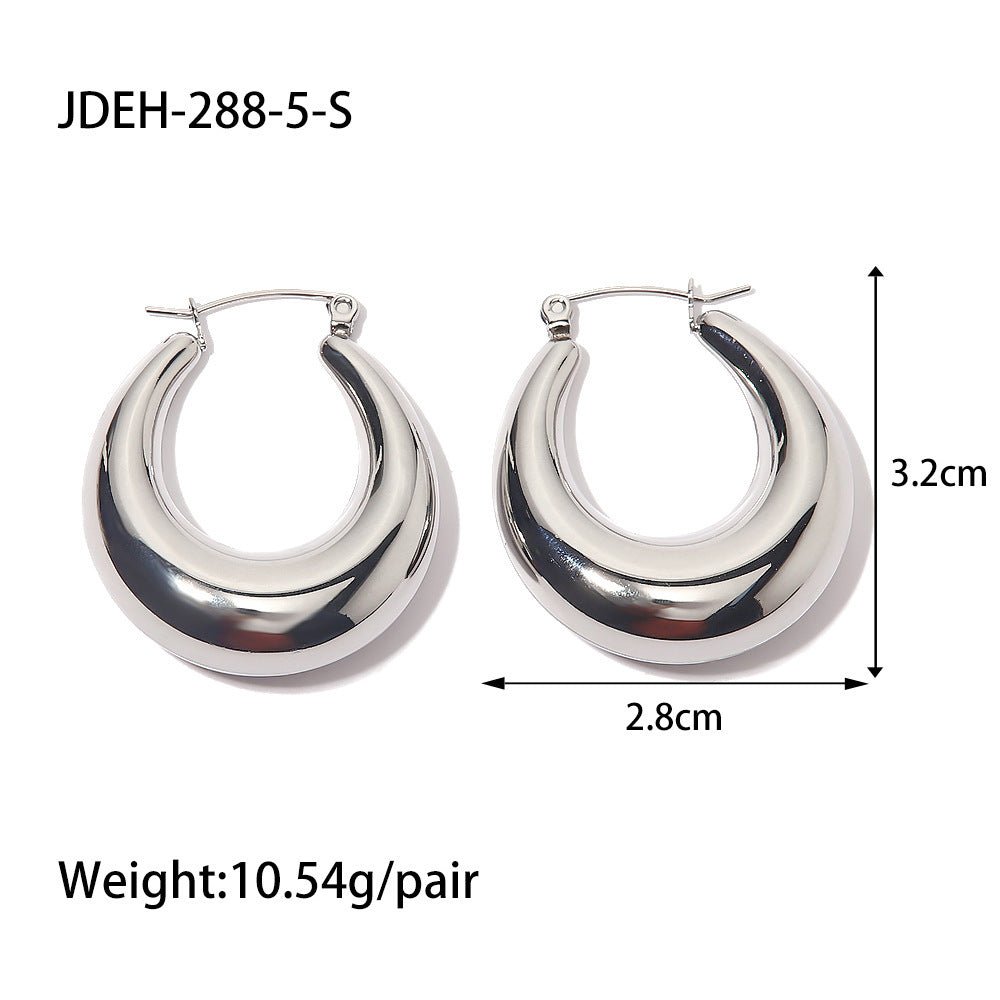 Titanium Earrings Simple Earrings-Jewearrings