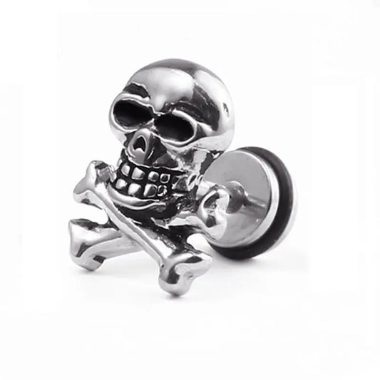 Titanium Earrings Skull Punk-Jewearrings