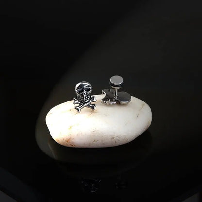 Titanium Earrings Skull Punk-Jewearrings