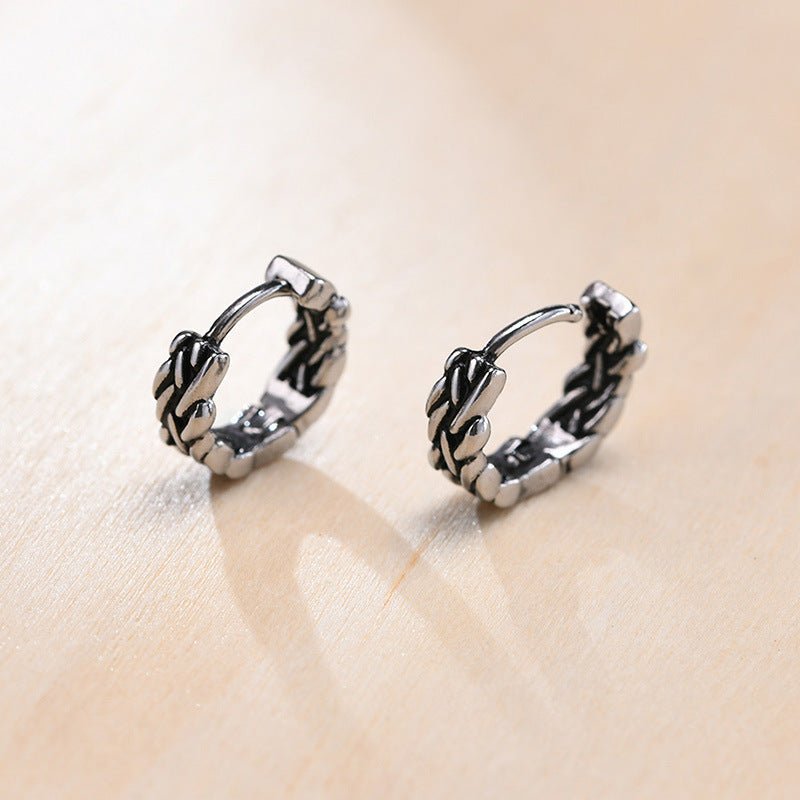 Titanium Earrings Stainless Steel Twist-Jewearrings