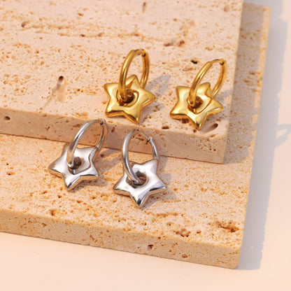 Titanium Earrings - Star Shaped Fashion Earrings-Jewearrings