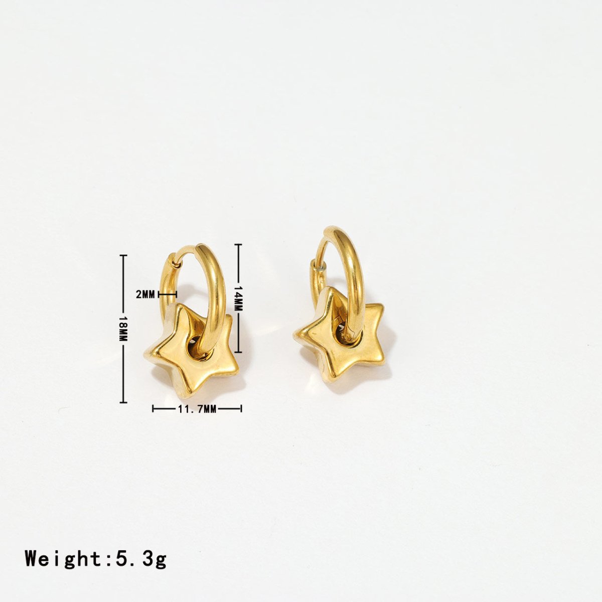 Titanium Earrings - Star Shaped Fashion Earrings-Jewearrings