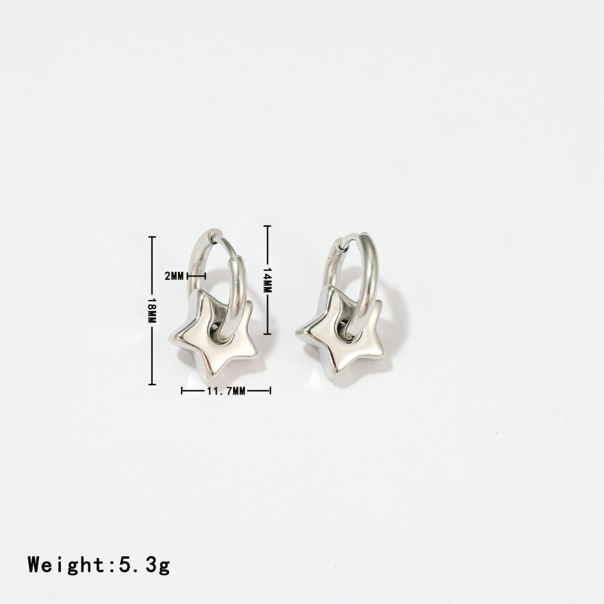 Titanium Earrings - Star Shaped Fashion Earrings-Jewearrings