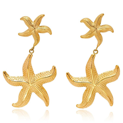 Titanium Earrings - Starfish Design-Jewearrings