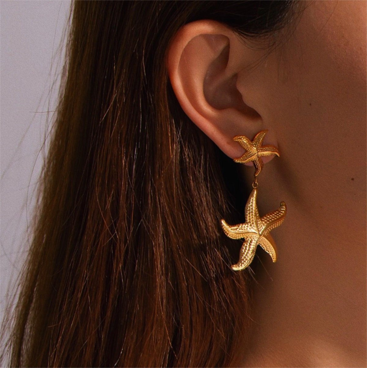 Titanium Earrings - Starfish Design-Jewearrings