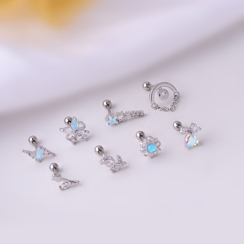 Titanium Earrings Thin Rod Studs-Jewearrings