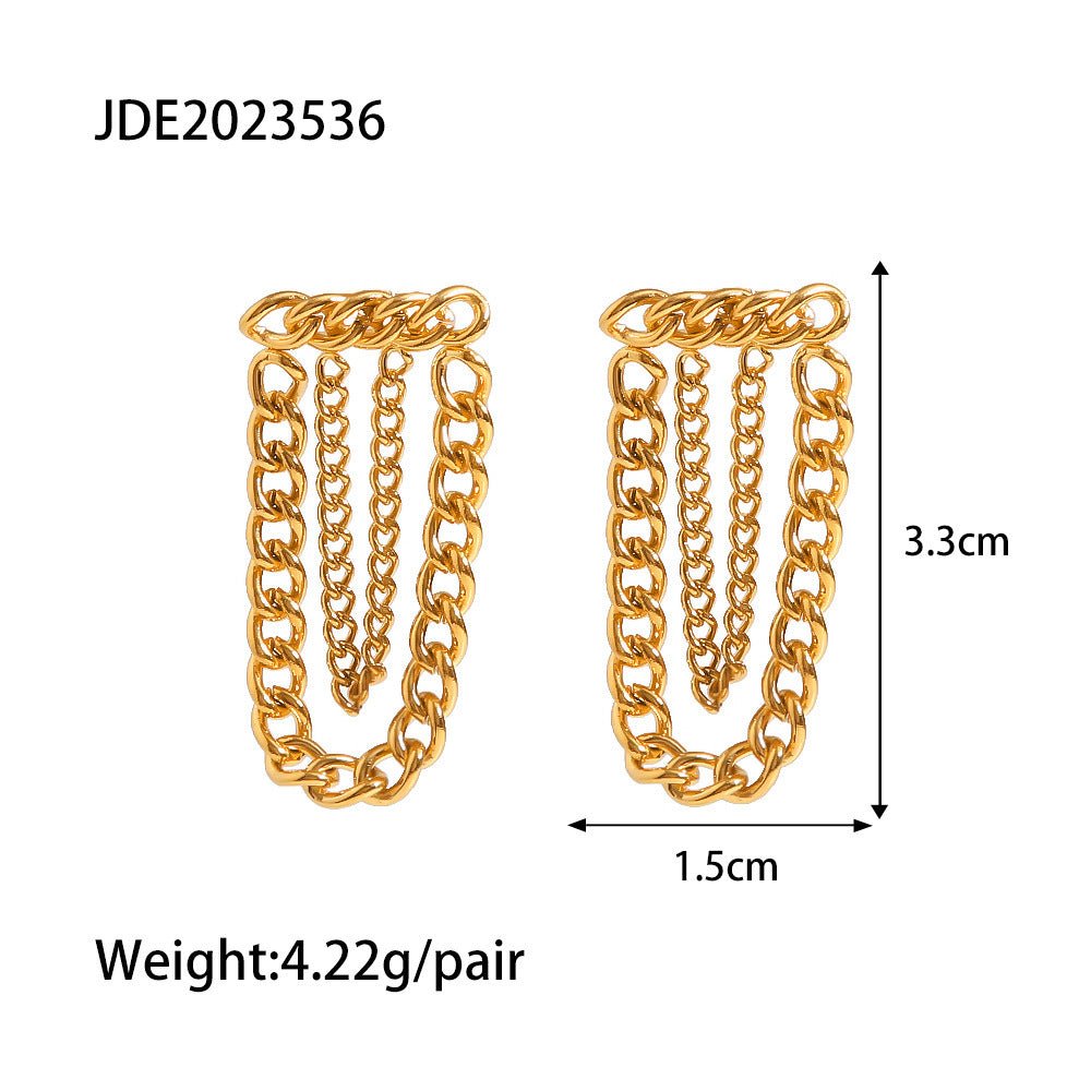 Titanium Earrings Trendy All-match Earrings-Jewearrings