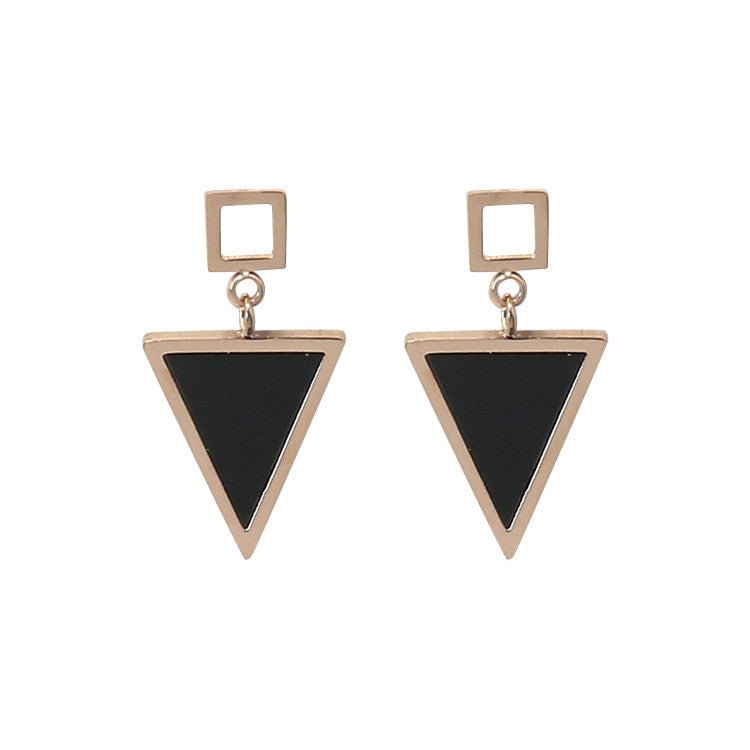 Titanium Earrings - Triangle Fashion Wild Earrings-Jewearrings