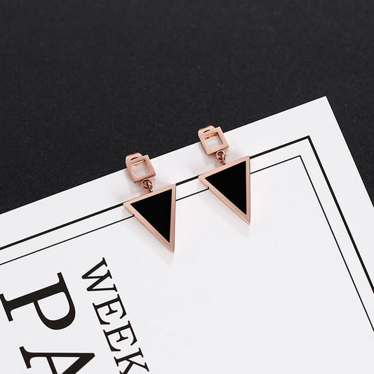 Titanium Earrings - Triangle Fashion Wild Earrings-Jewearrings