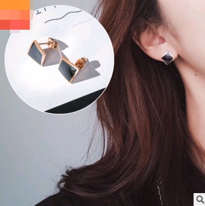 Titanium Earrings - Triangle Round Geometric Ear Jewelry-Jewearrings