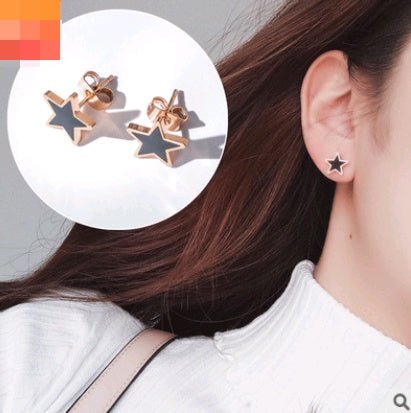 Titanium Earrings - Triangle Round Geometric Ear Jewelry-Jewearrings