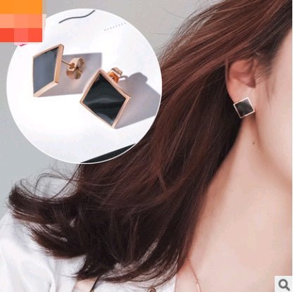 Titanium Earrings - Triangle Round Geometric Ear Jewelry-Jewearrings