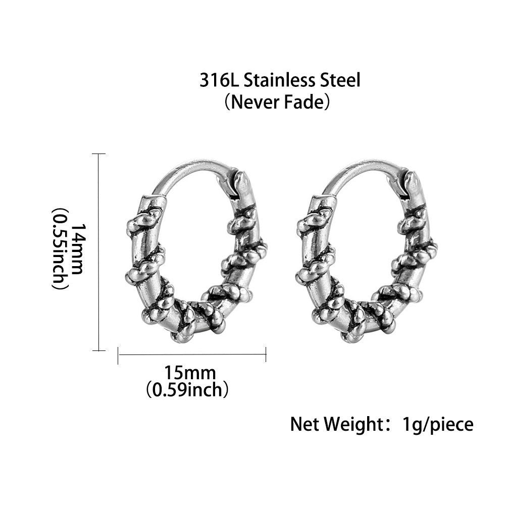 Titanium Earrings Twist Design-Jewearrings