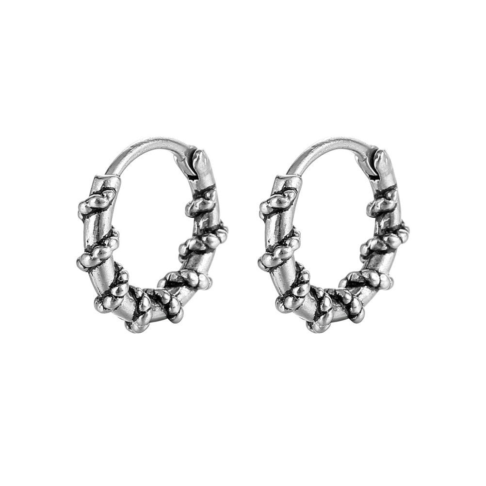 Titanium Earrings Twist Design-Jewearrings