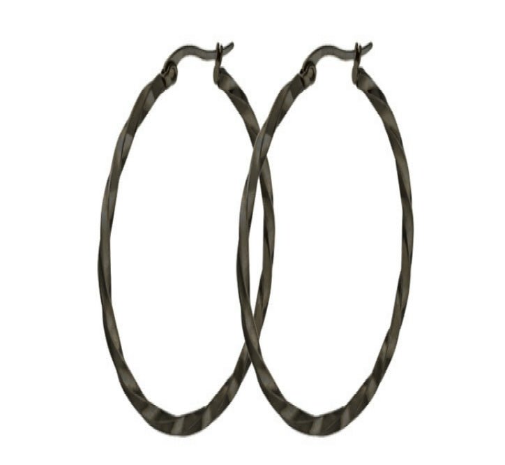 Titanium Earrings - Twisted Big Earrings-Jewearrings