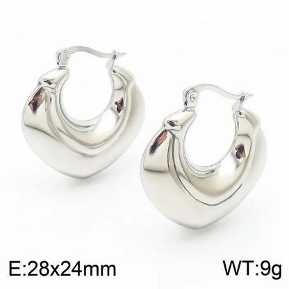 Titanium Earrings U-Shaped Glossy Ear Clip-Jewearrings