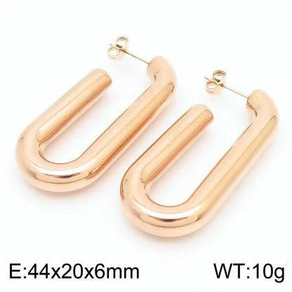 Titanium Earrings U-Shaped Glossy Ear Clip-Jewearrings