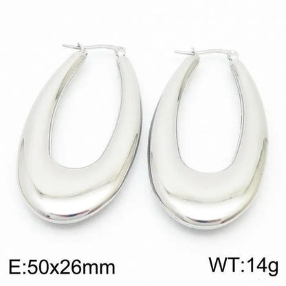 Titanium Earrings U-Shaped Glossy Ear Clip-Jewearrings