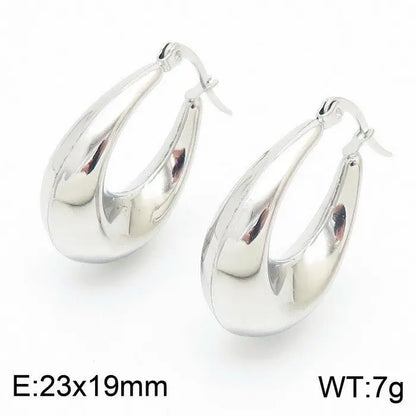 Titanium Earrings U-Shaped Glossy Ear Clip-Jewearrings