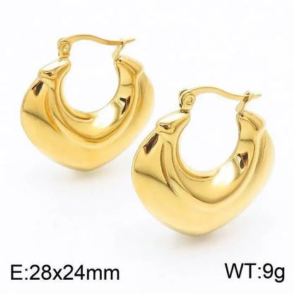 Titanium Earrings U-Shaped Glossy Ear Clip-Jewearrings