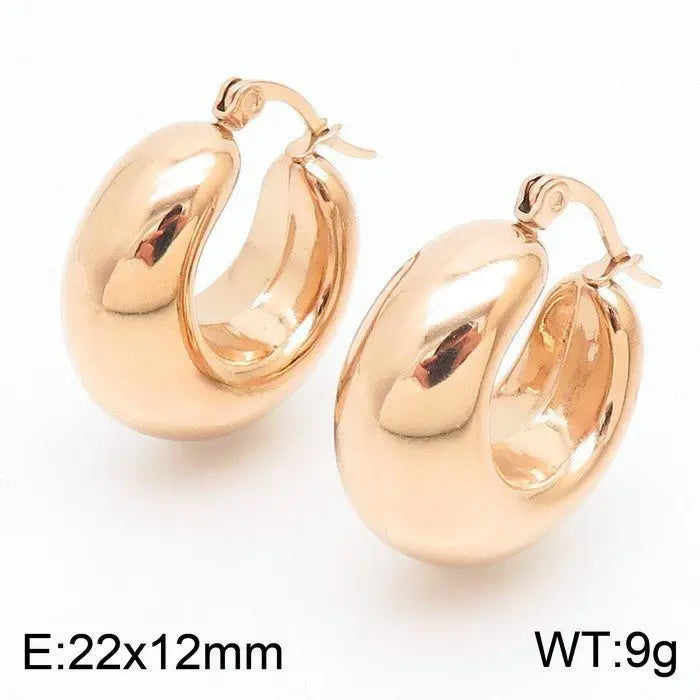 Titanium Earrings U-Shaped Glossy Ear Clip-Jewearrings