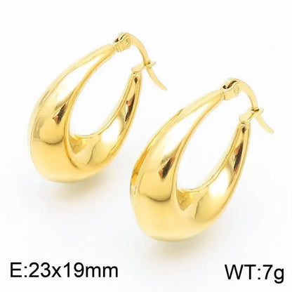 Titanium Earrings U-Shaped Glossy Ear Clip-Jewearrings