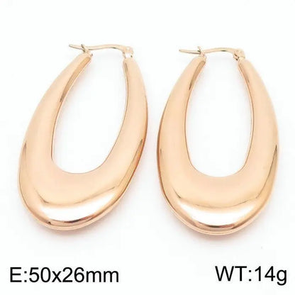 Titanium Earrings U-Shaped Glossy Ear Clip-Jewearrings