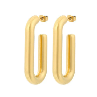 Titanium Earrings U-Shaped Glossy Ear Clip-Jewearrings