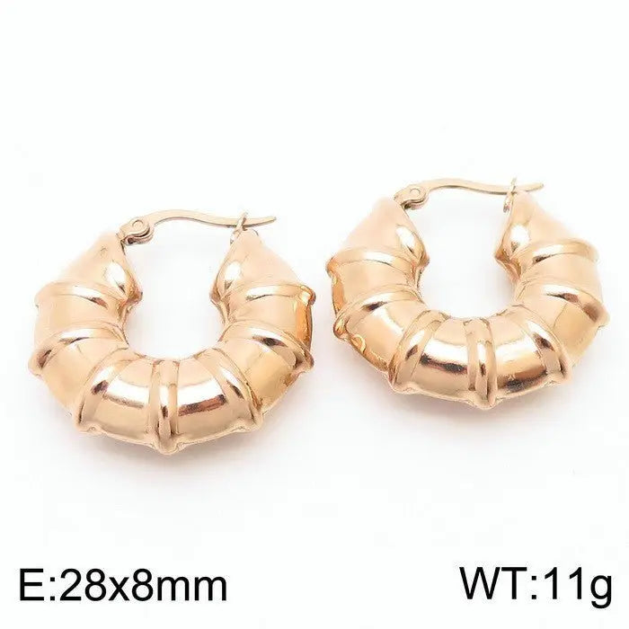 Titanium Earrings U-Shaped Glossy Ear Clip-Jewearrings