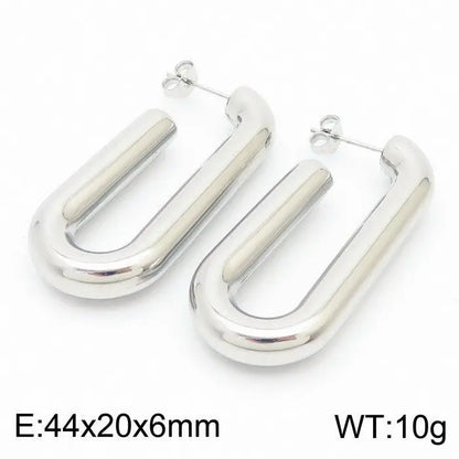 Titanium Earrings U-Shaped Glossy Ear Clip-Jewearrings