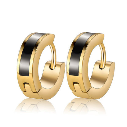 Titanium Earrings Vacuum Plating Stainless Steel-Jewearrings