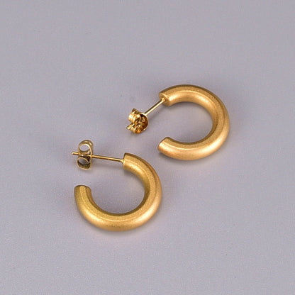 Titanium Earrings Vintage C Drop Earrings-Jewearrings