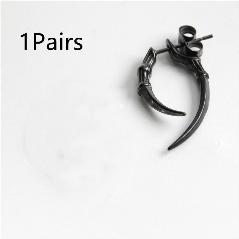 Titanium Earrings Vintage Claw Stud Earrings-Jewearrings